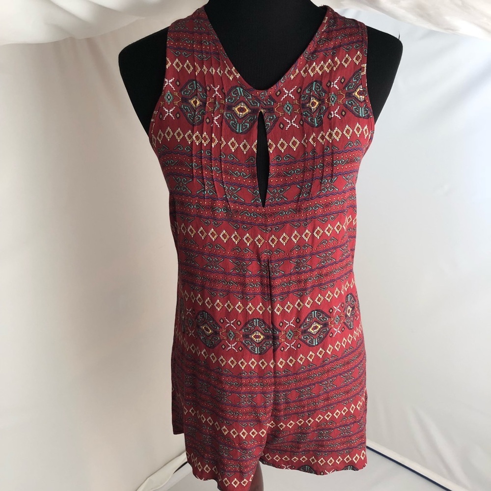 Coincidence and Chance rust multicolor short romp… - image 1